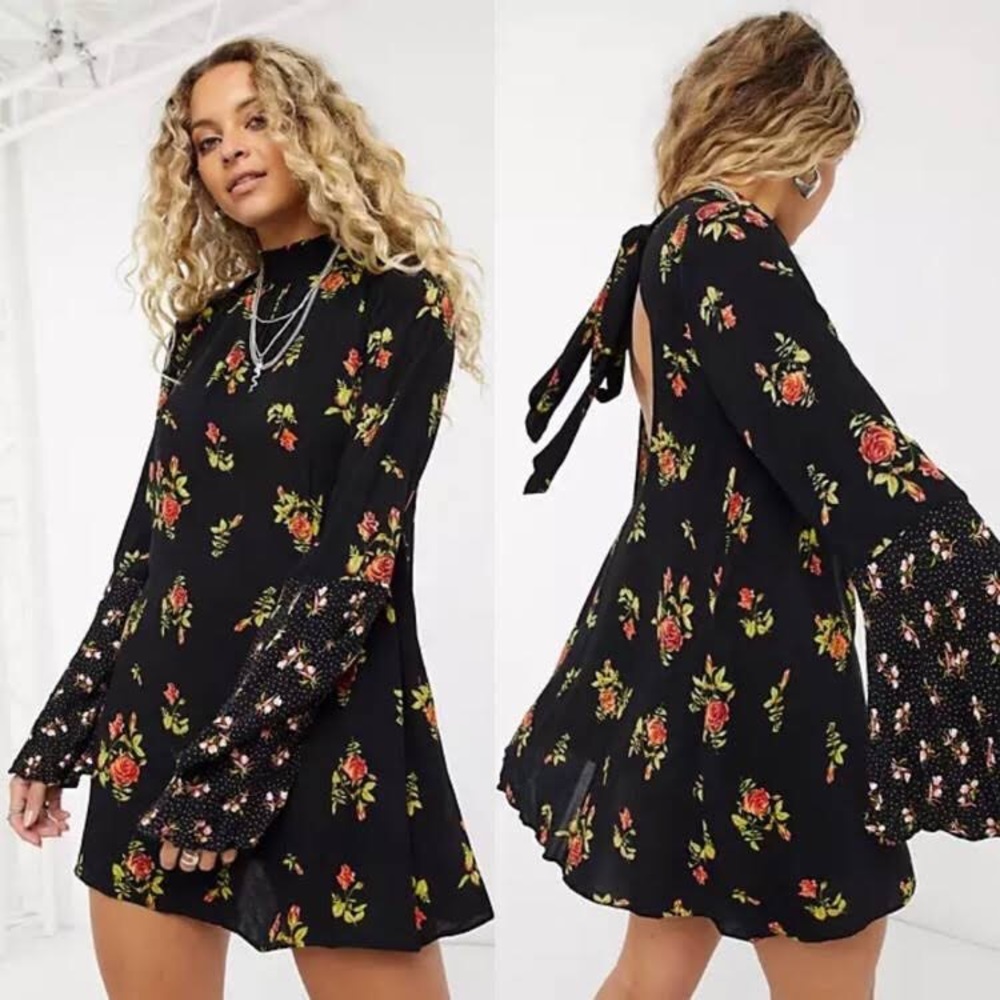 Free People Tate Floral Printed Tunic Dress